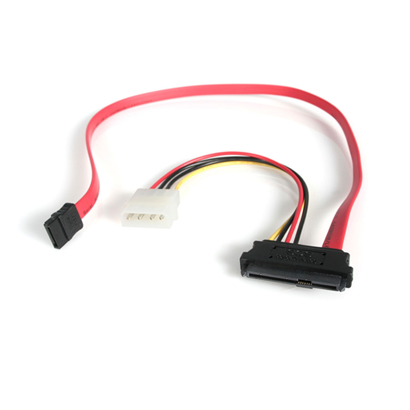 StarTech SAS729PW18 18in SAS 29 Pin to SATA Cable with LP4 Power